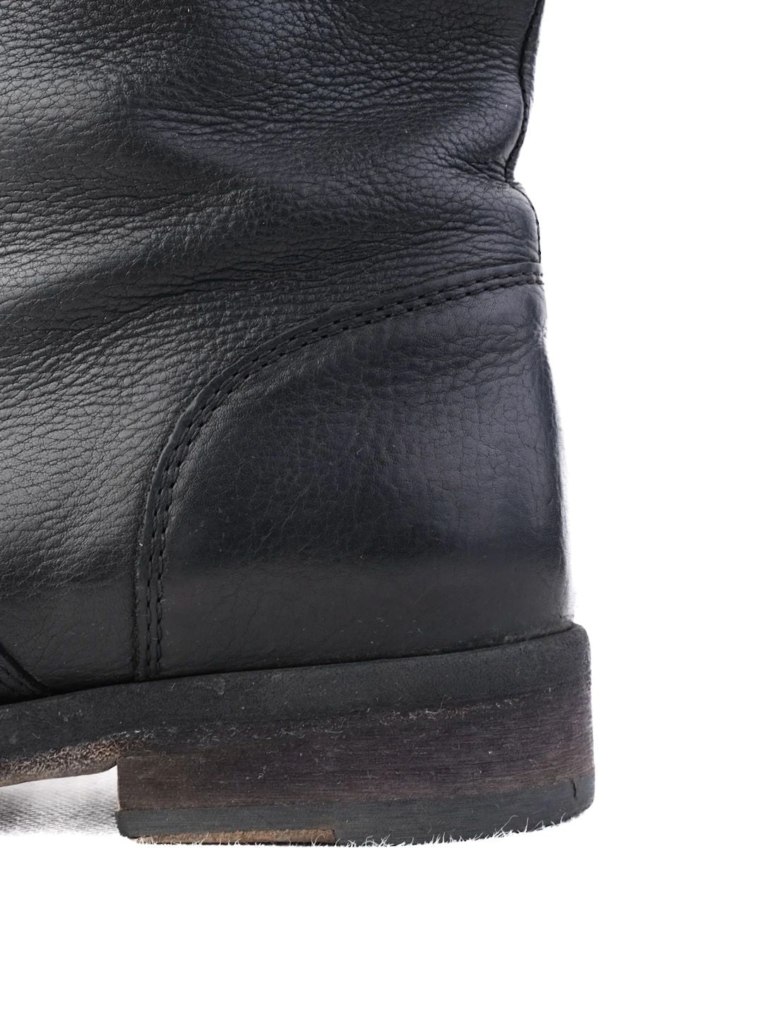 Excellent Dolce Gabbana Black Leather Mid-Calf Boots Size 36