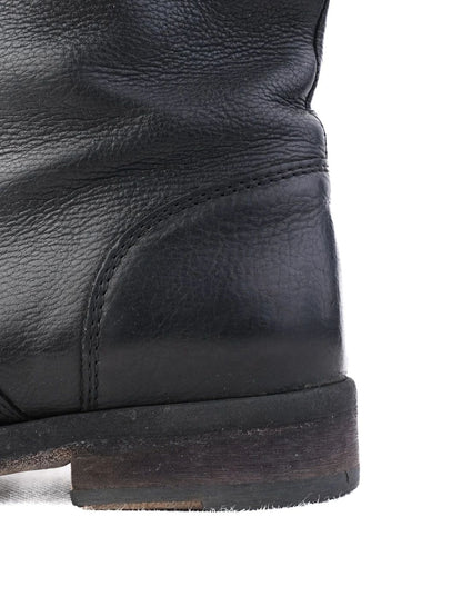 Excellent Dolce Gabbana Black Leather Mid-Calf Boots Size 36