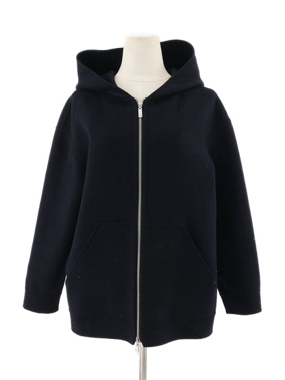 Max Mara Excellent Condition Navy Blue Wool Hoodie Size L