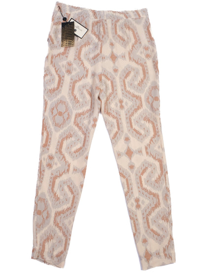 NEW By Malene Birger White Patterned Pants Size S Viscose