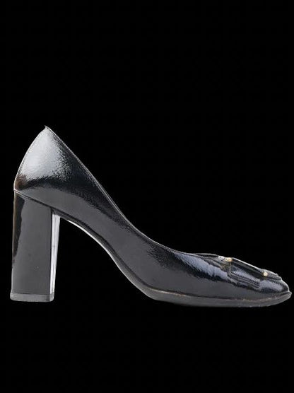 Good Salvatore Ferragamo Black Patent Leather Dress Shoes Size 38