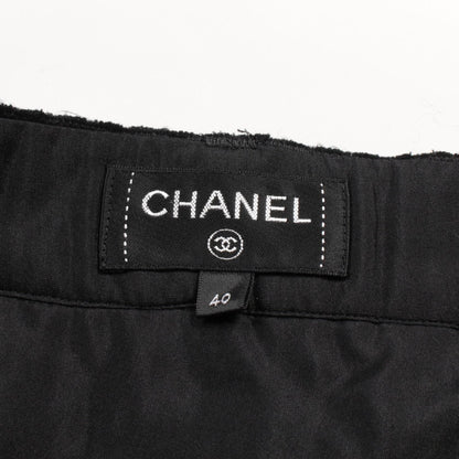 Chanel Black Skirt Wool