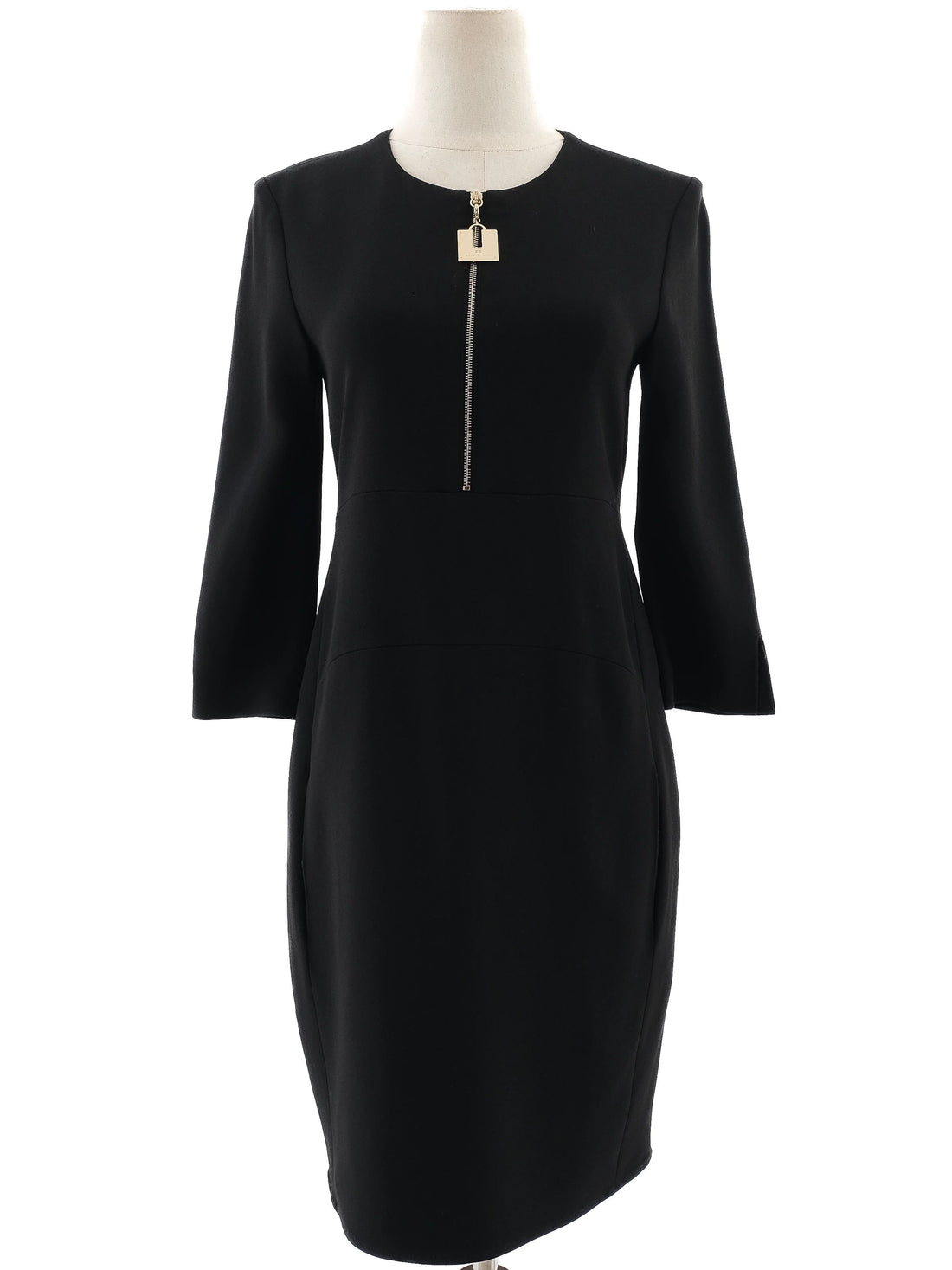 Excellent Elisabetta Franchi Black Viscose Dress Size M