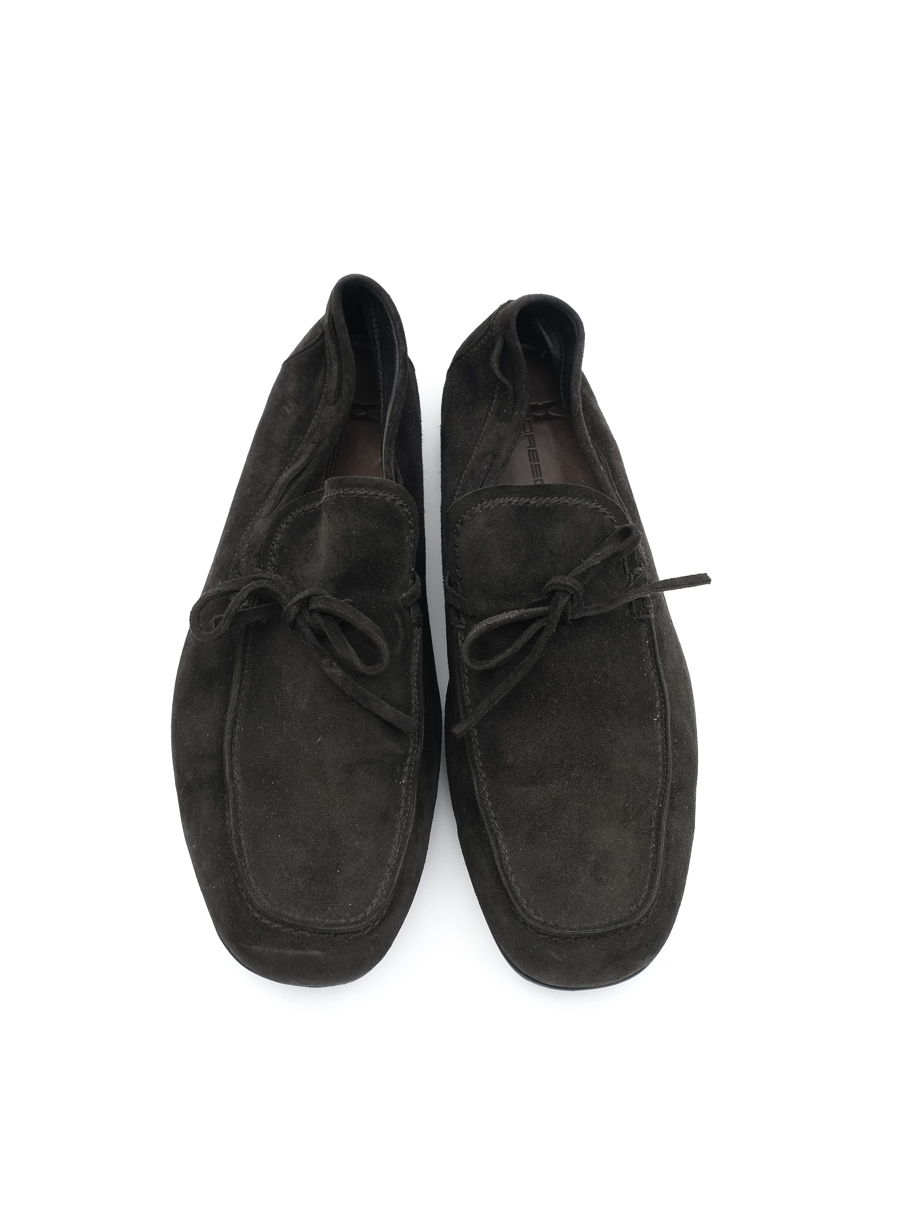 Excellent Moreschi Black Leather Loafers with Bow Detail Size 41.5