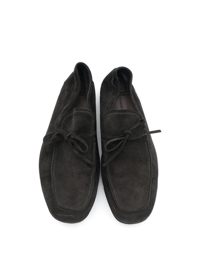 Excellent Moreschi Black Leather Loafers with Bow Detail Size 41.5