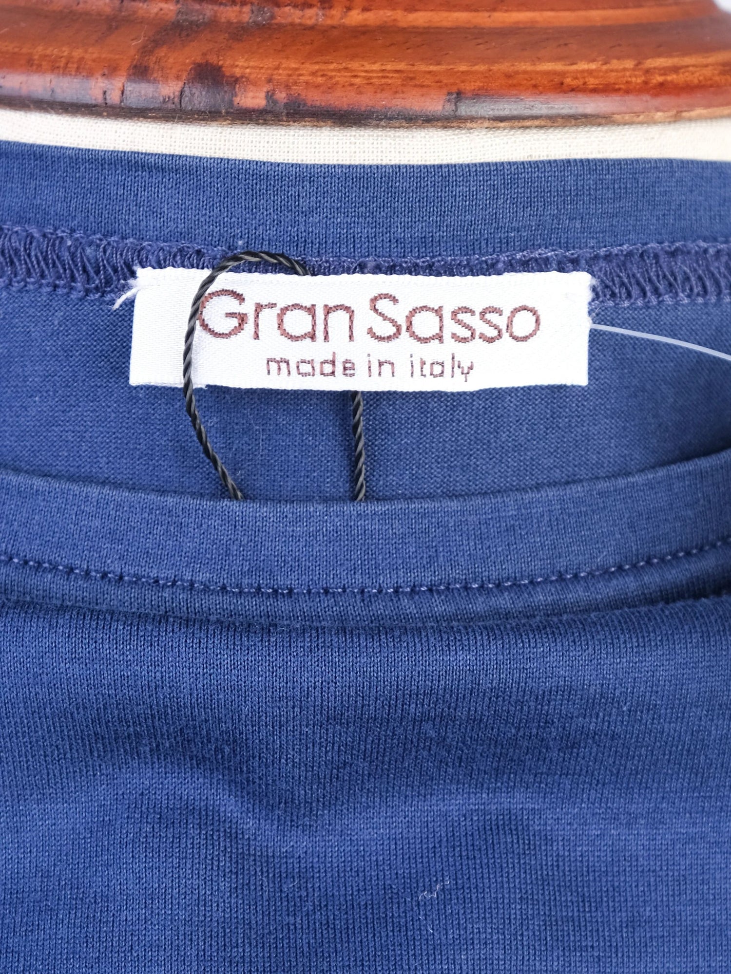 Excellent Gran Sasso Blue Cotton T-Shirt Size XL Men Made in Italy