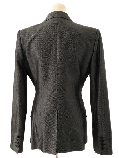 Excellent Carlo Pignatelli Gray Wool Blazer Size L Women&