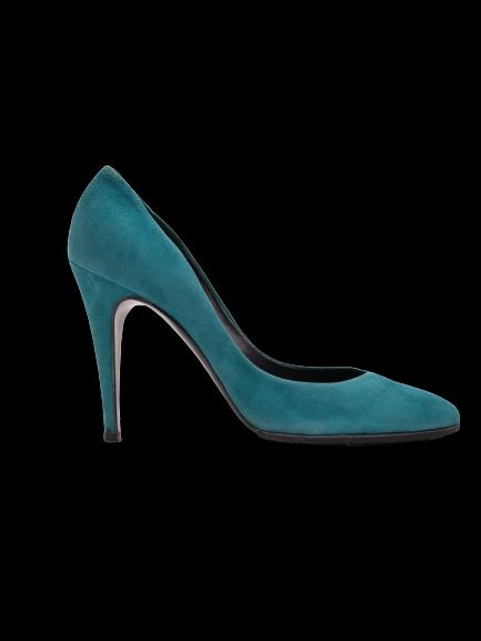 Good Pierre Hardy Green Genuine Suede Stiletto Heels Size 38.5
