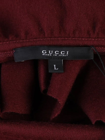 Excellent Gucci Red Wool Dress with Ruffles for Women