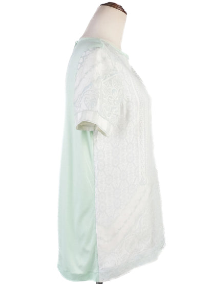 Excellent Roberto Cavalli Green Silk Shirt Size M Women