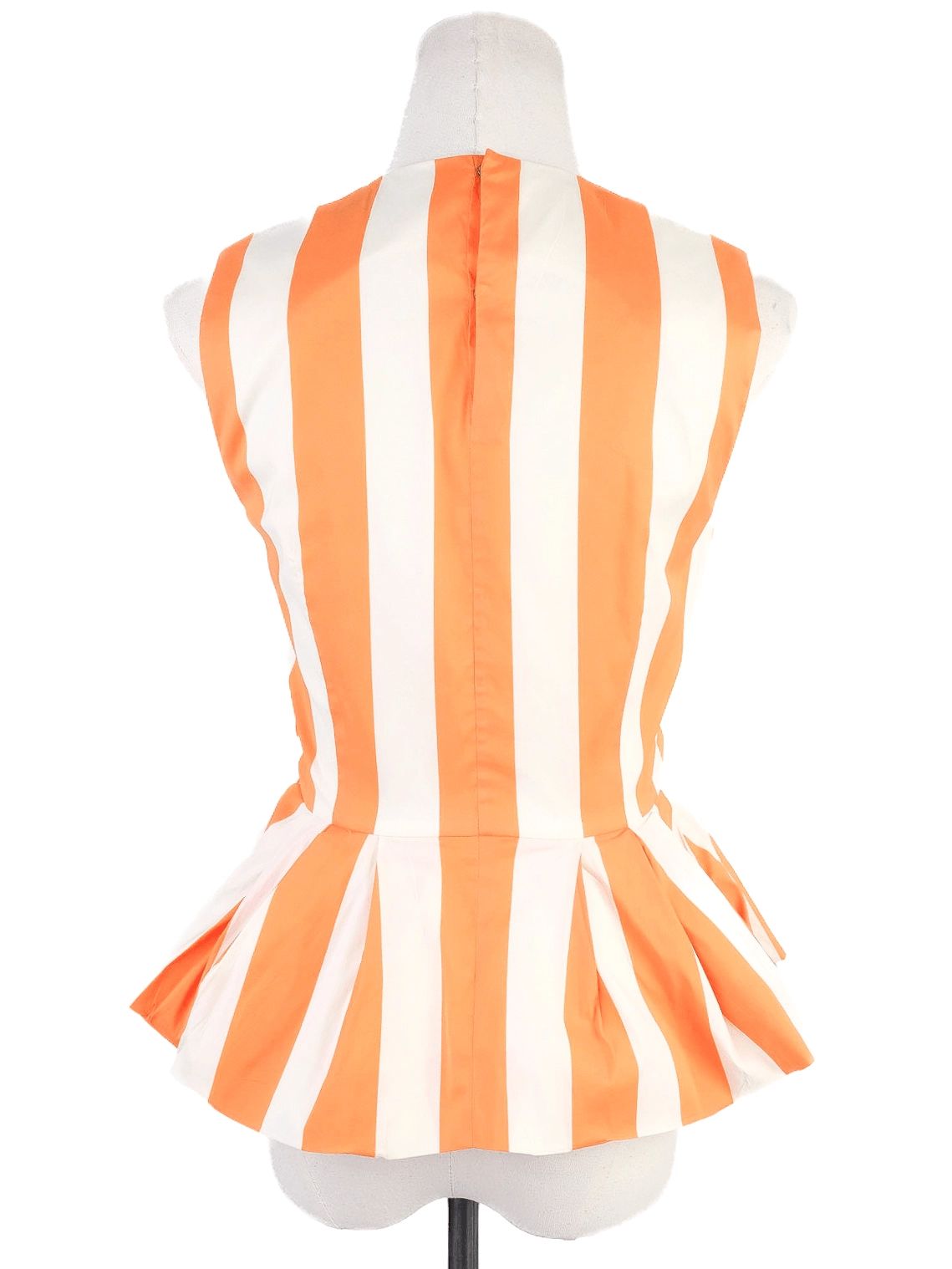Excellent TOGA Archives Peplum Top Orange Cupro Striped WomenÕs Size
