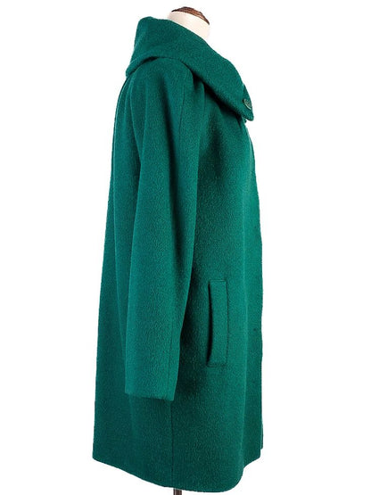 Excellent MAX&amp;Co Green Wool Coat Size S with Large Collar