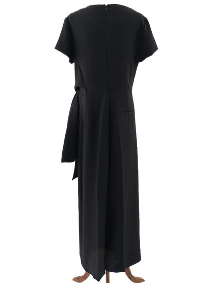 Excellent Cos Black Wrap Dress Size L Women&