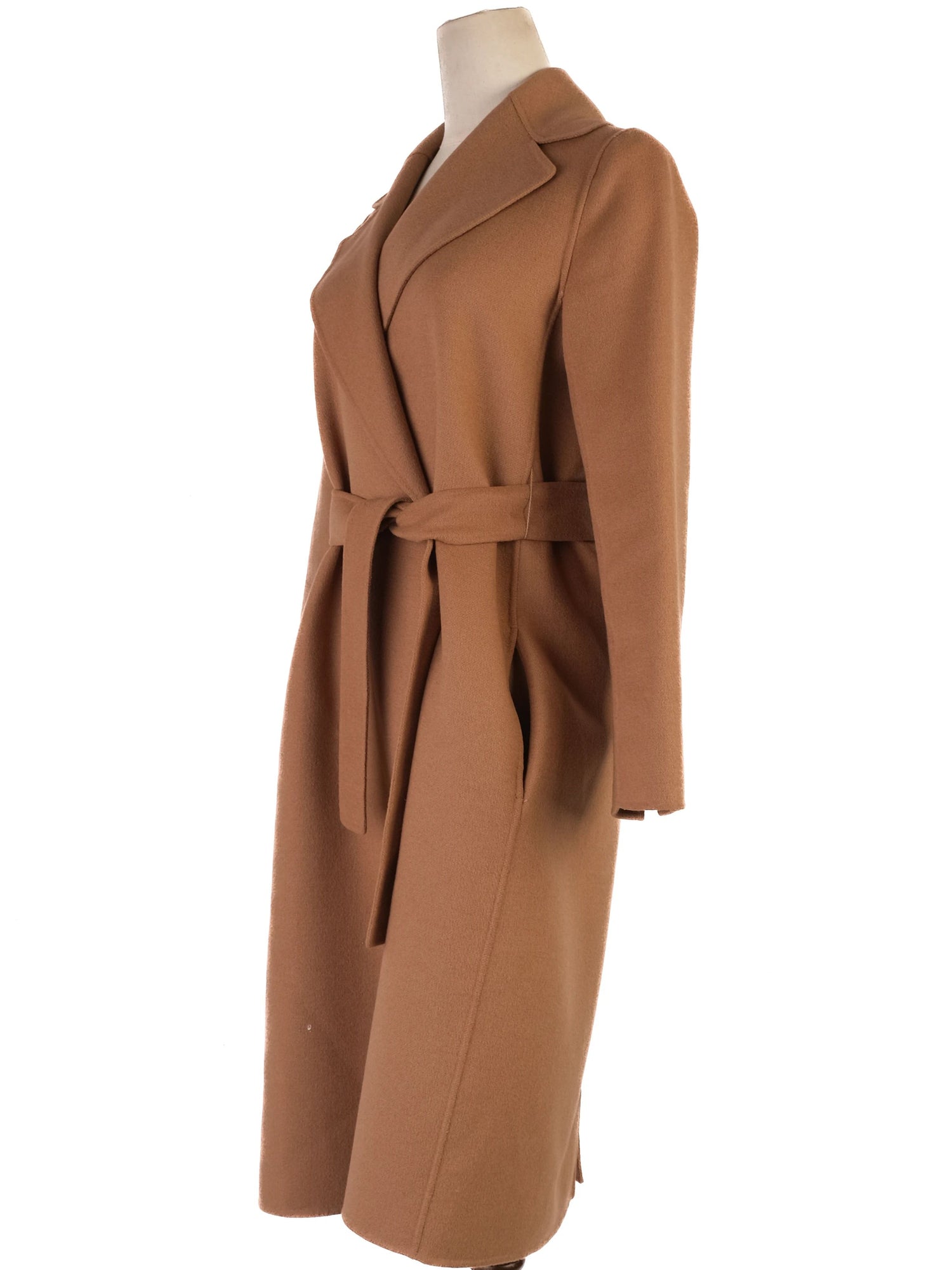 Max Mara Perfect Condition Orange Wool Wrap Coat Size S