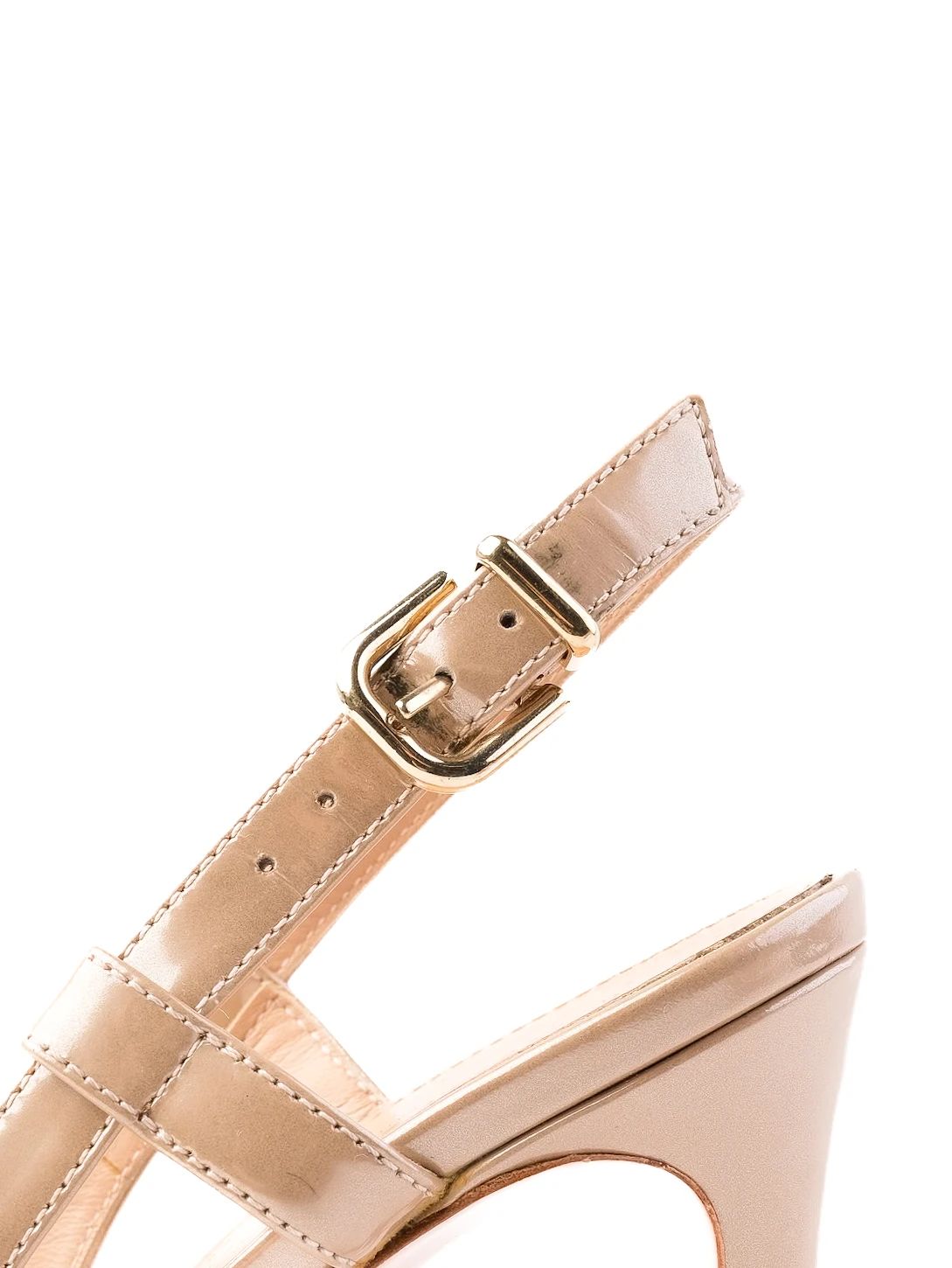 Excellent Gianvito Rossi White Peep-Toe Slingback Heels Size 35