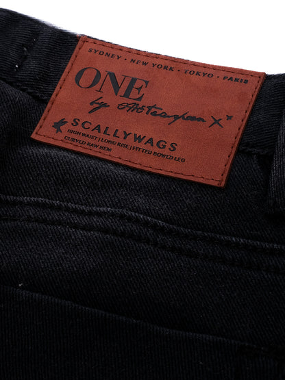 Excellent One X Onetespoon Black Floral Embroidered Jeans Size XS