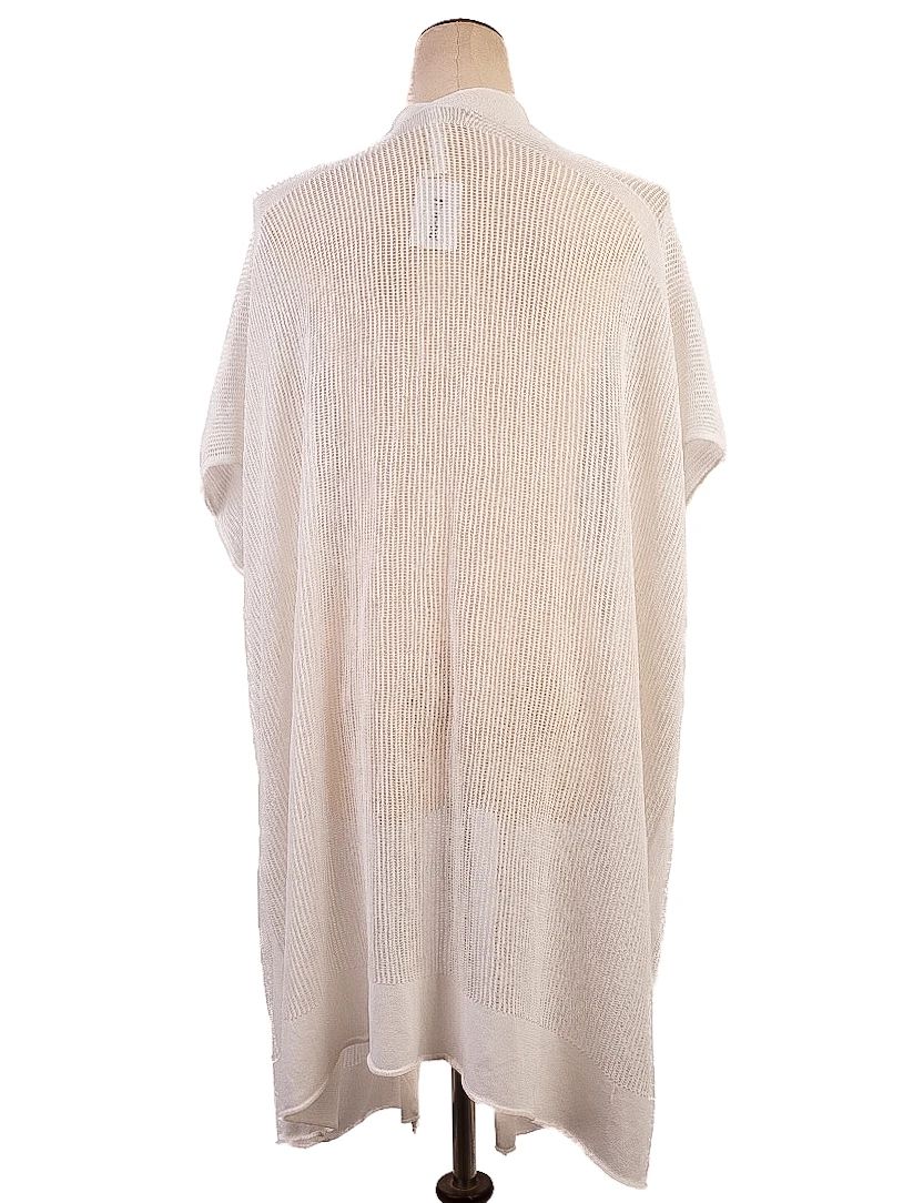 Excellent PierAntonio Gaspari White Open Cardigan Size M Viscose