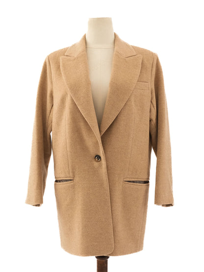 Excellent 12storeez Orange Wool Coat Size S with Lapel Collar