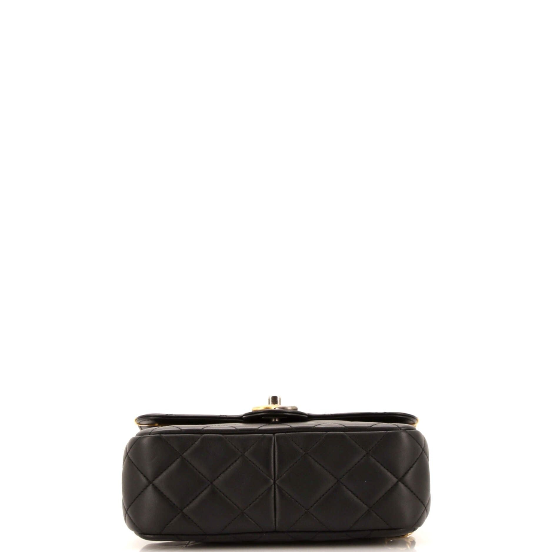 Chanel Coco Clips Flap Bag Embellished Quilted Lambskin Small