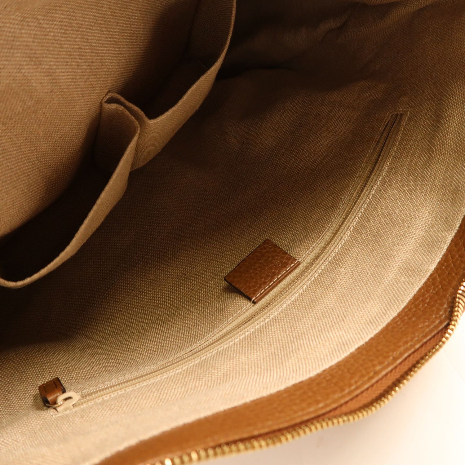 Gucci Canvas Bree Mico Hobo Gold Shoulder Bag Brown Canvas 449244