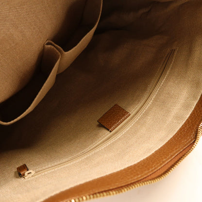 Gucci Canvas Bree Mico Hobo Gold Shoulder Bag Brown Canvas 449244