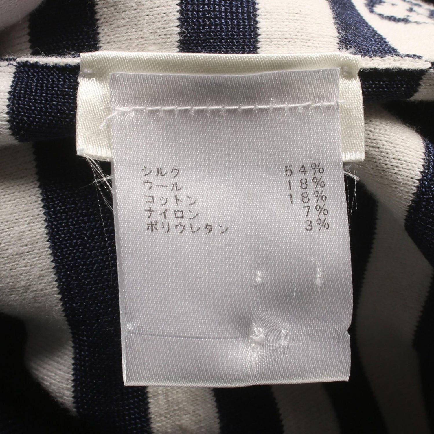 Louis Vuitton Lv Escal Logo Border Ensemble Navy White Cardigan Fjkc 03vzj