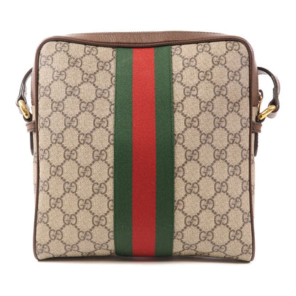 Gucci Painted Canvas Supreme Ophidia Small Messenger Golden Shoulder Bag Brown Pvc Coated Canvas 54792
