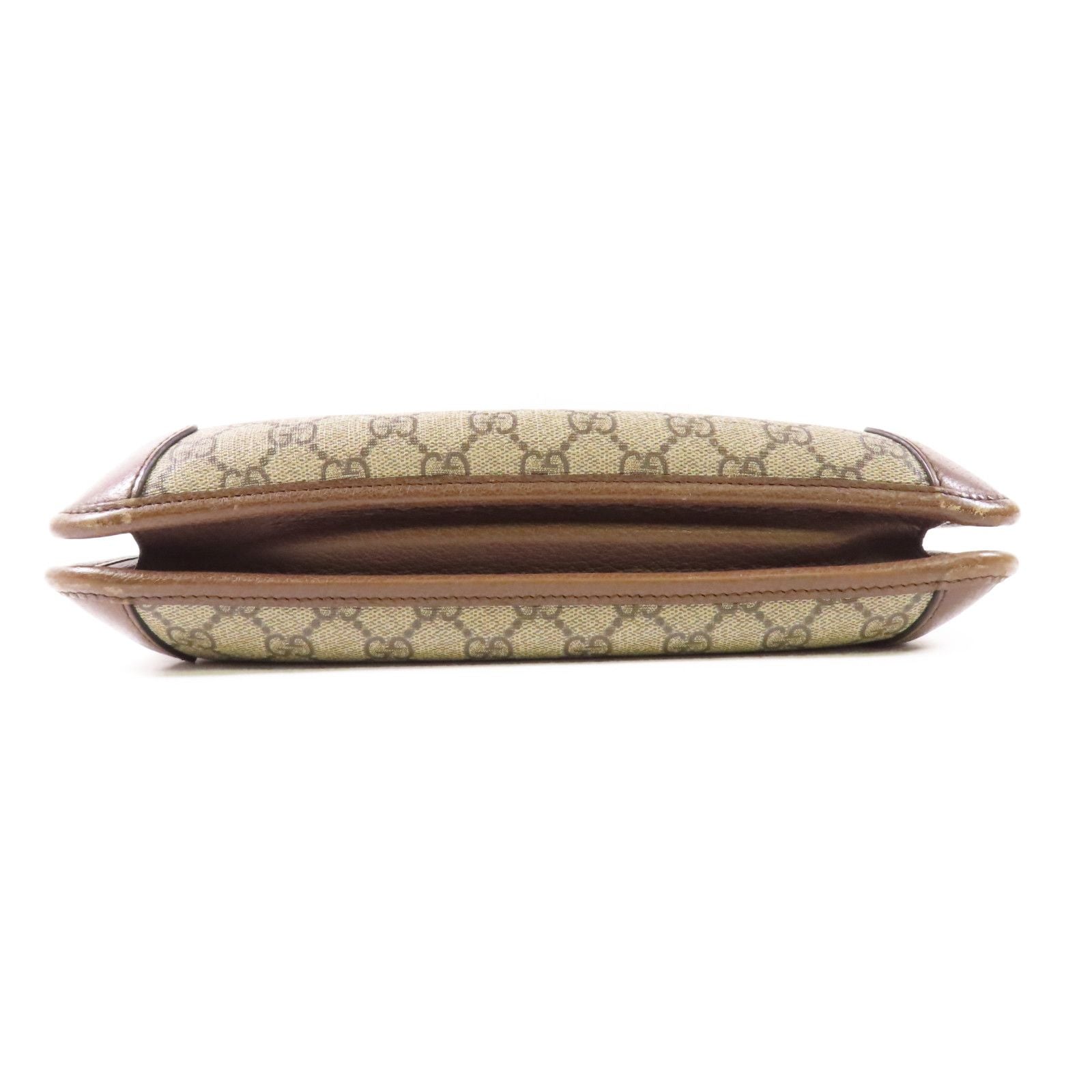 Gucci Painted Canvas Neo Vintage Medium Messenger Bag Golden Shoulder Bag Brown Beige/ebony Pvc Coated Ca