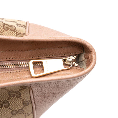 Gucci GG Canvas And Leather Bree Tote Pink