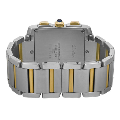 Cartier Tank Francaise Chronoflex Gold Steel Quartz Watch 2303 W51004Q4