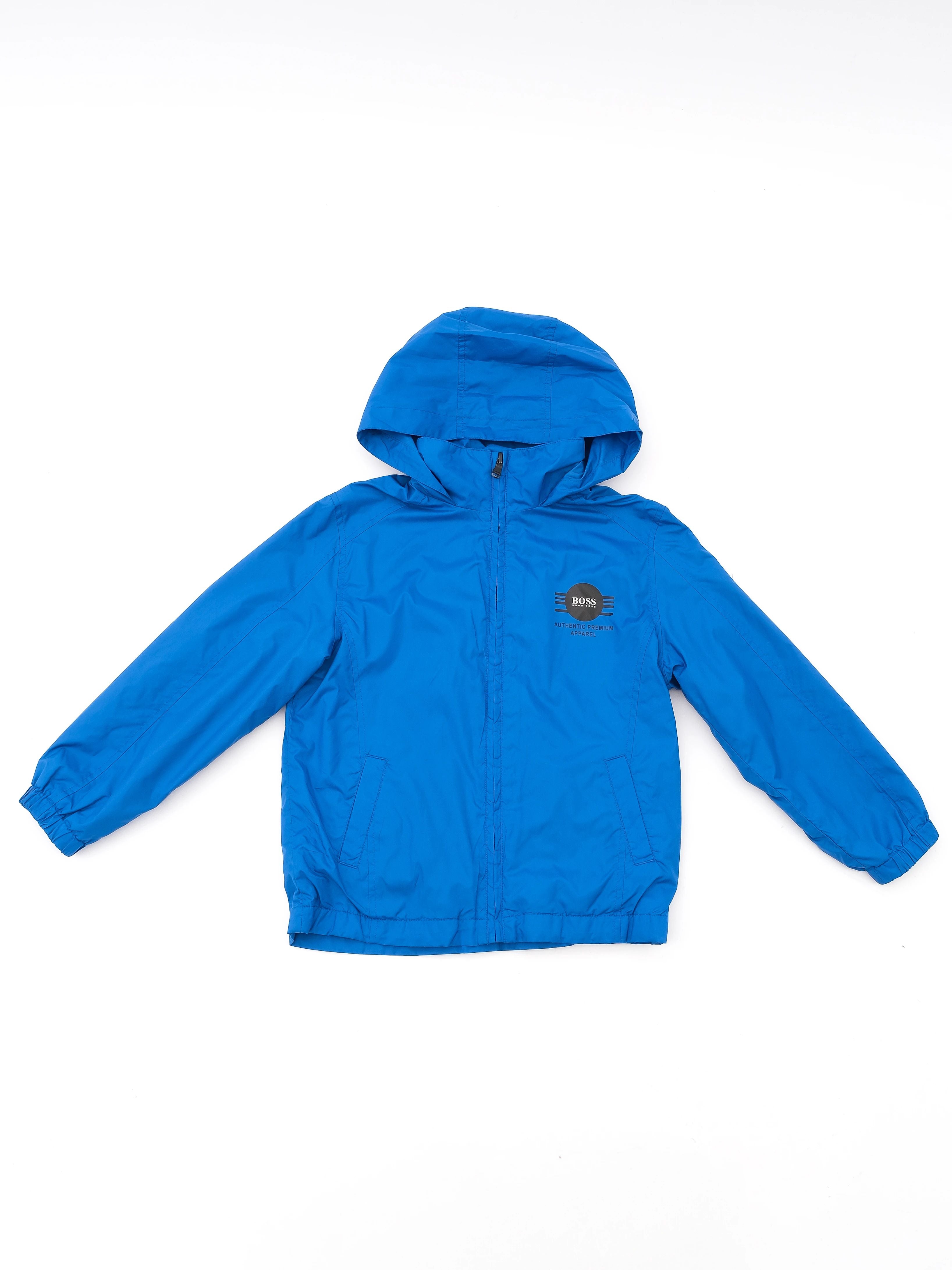 Excellent Hugo Boss Blue Hooded Jacket for Kids Size 6