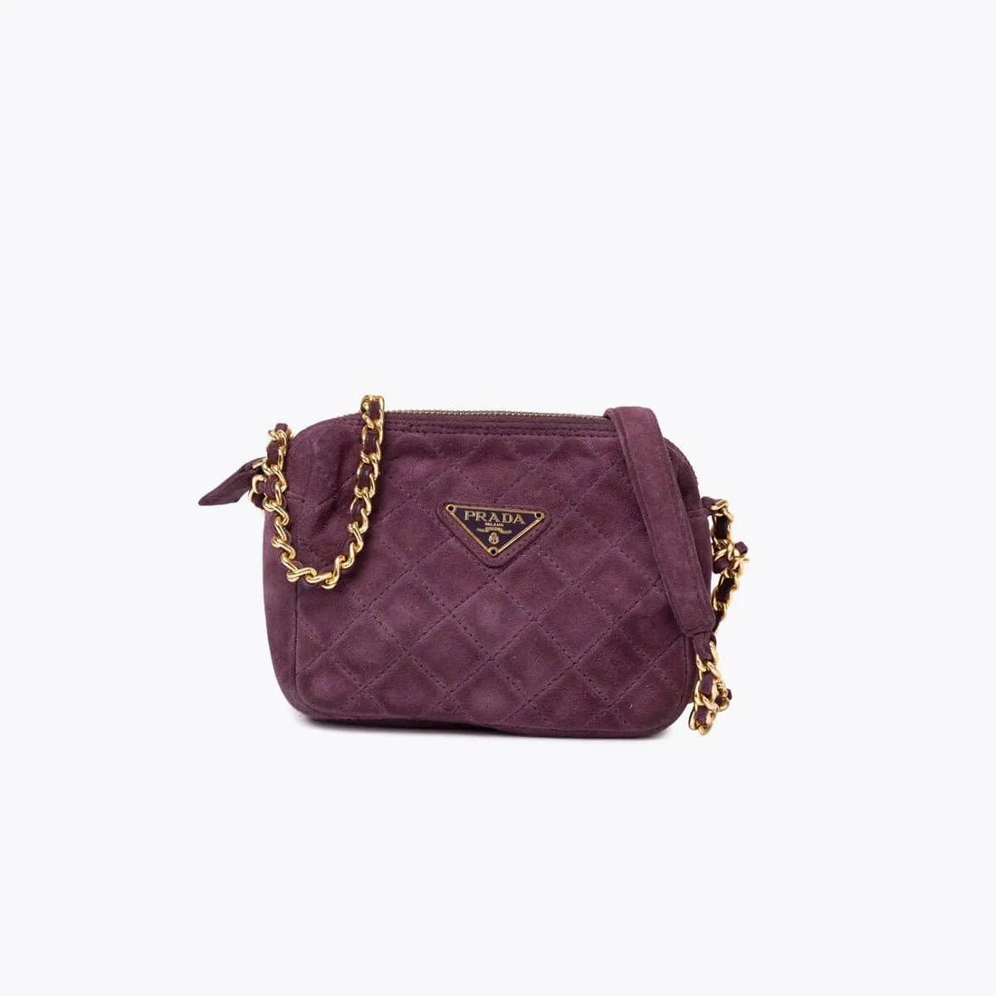 Prada Chain Suede Shoulder Bag