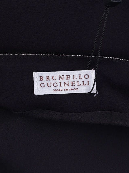 Excellent Brunello Cucinelli Blue Silk Dress Size M Women