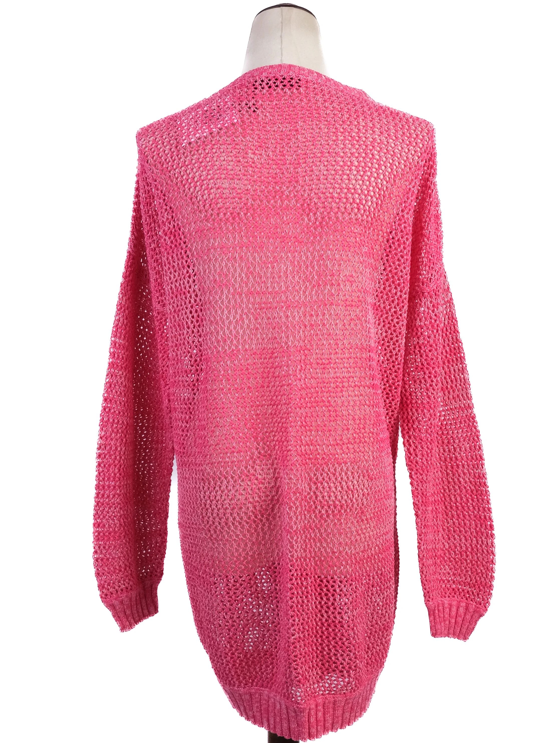 Excellent Jo No Fui Pink Cotton Natural Cardigan Size XS