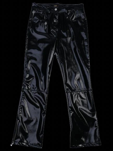 EXCELLENT Maje Black Glossy Polyurethane Pants Size S
