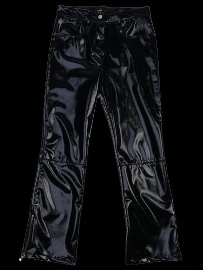 EXCELLENT Maje Black Glossy Polyurethane Pants Size S