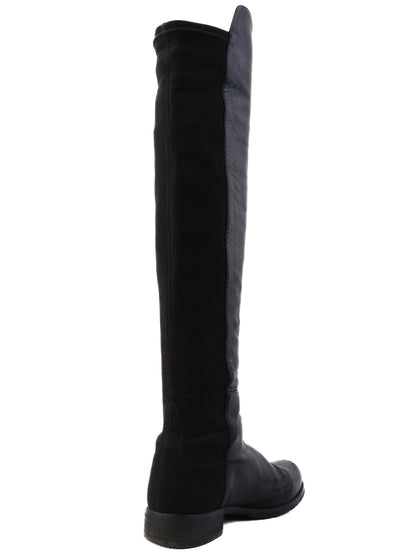 Excellent Stuart Weitzman Black Leather Knee-High Boots Size 37