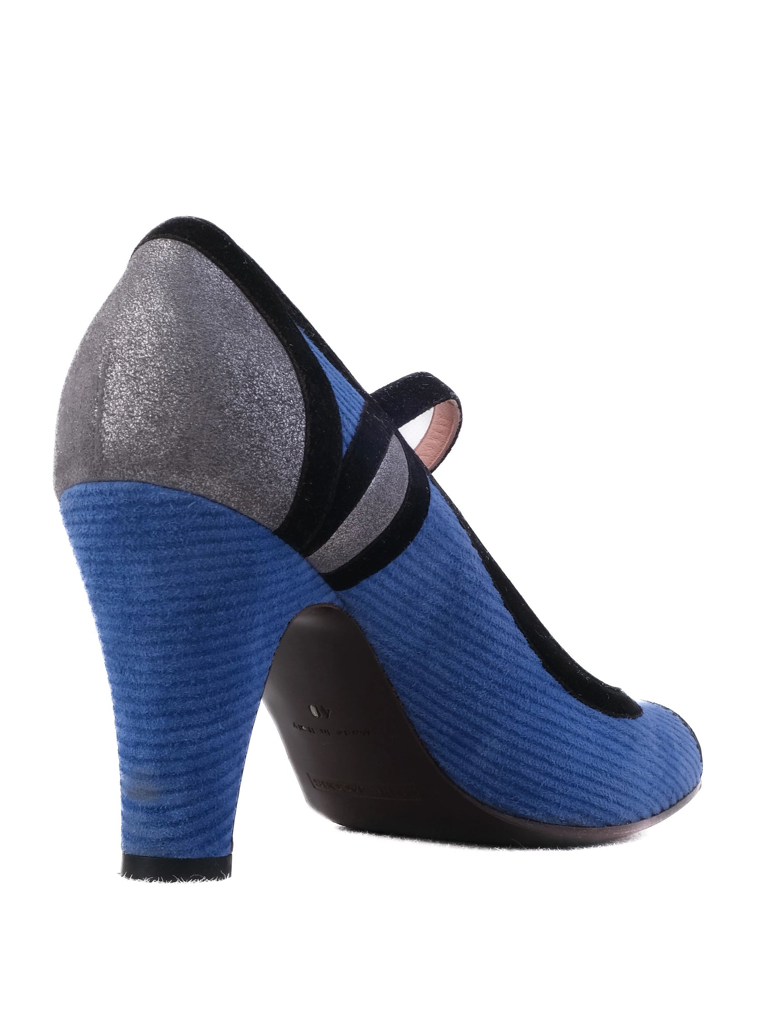 Excellent Marc Jacobs Blue Fabric High-Heeled Mary Jane Shoes Size 40