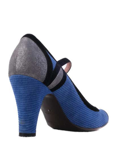 Excellent Marc Jacobs Blue Fabric High-Heeled Mary Jane Shoes Size 40