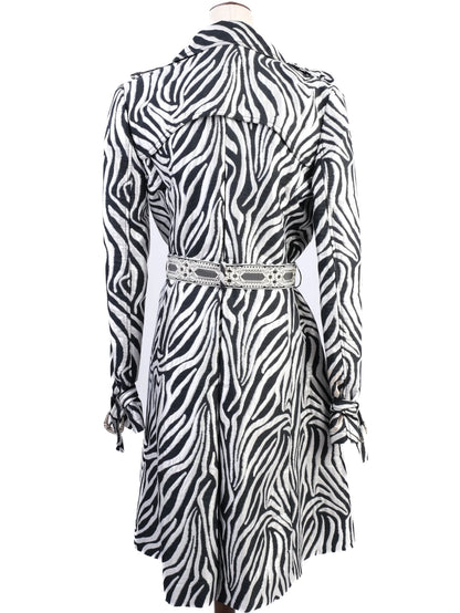 Class Roberto Cavalli Zebra-Patterned Coat Size M Excellent Condition