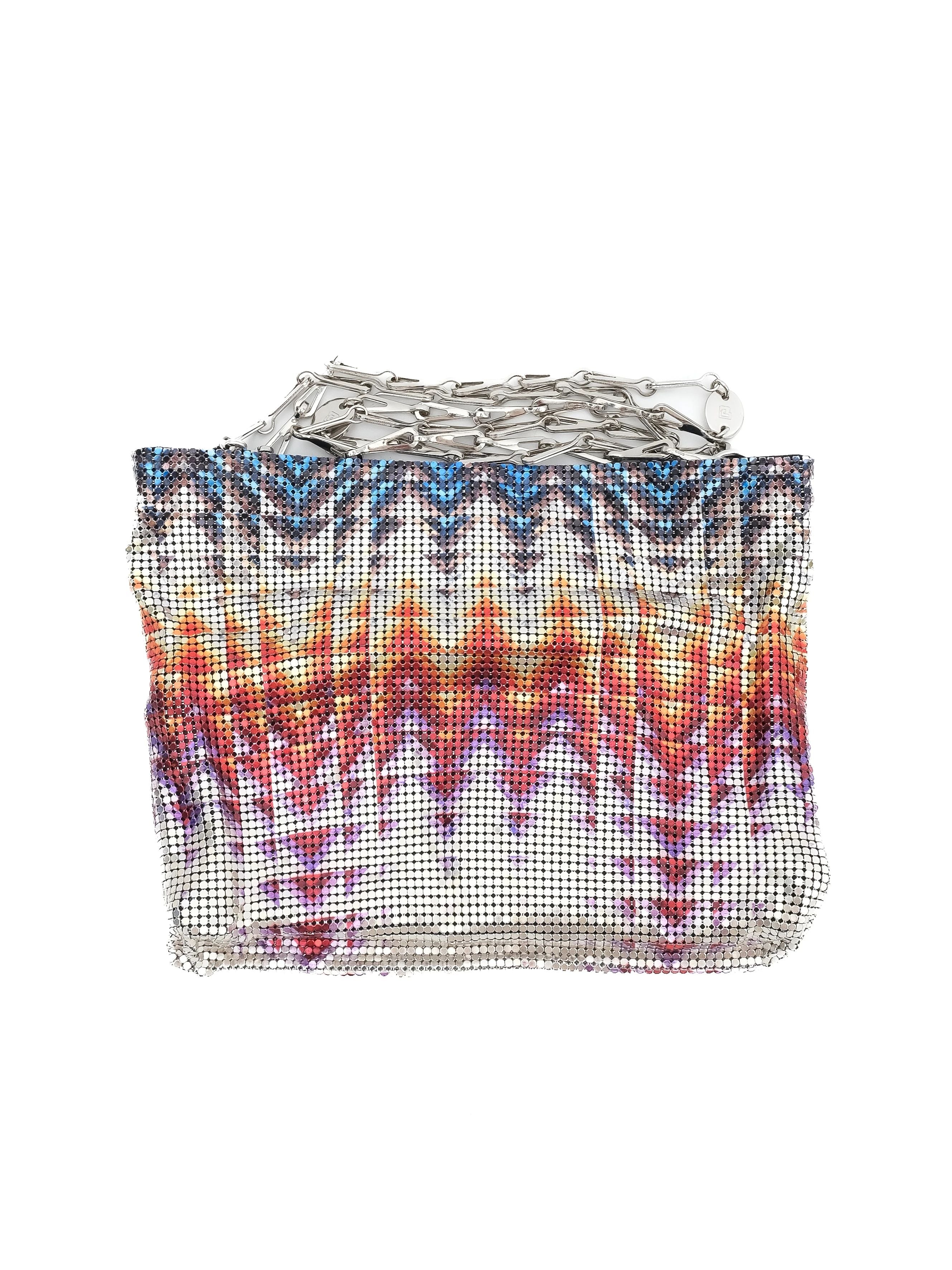 Excellent Paco Rabanne Metallic Mesh Handbag Combined Colors