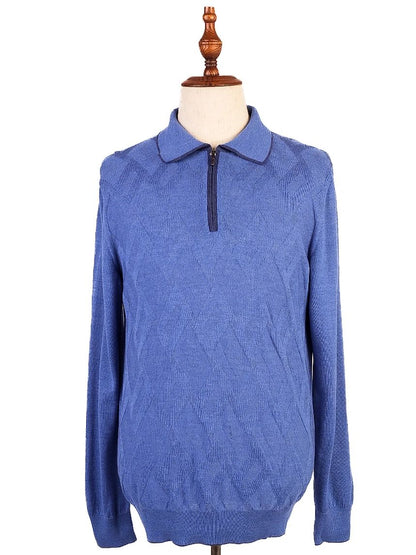 Dalmine Excellent Condition Blue Silk Sweater Size L