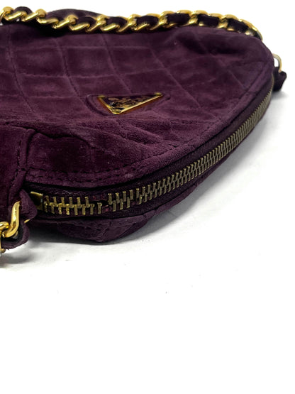 Prada Chain Suede Shoulder Bag