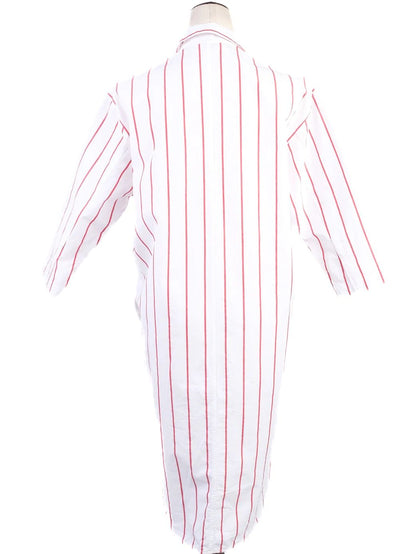 Excellent Marc O Polo White Shirt Dress Red Stripes Size N/A