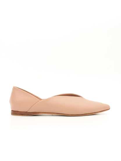 Good Max Mara Pink Leather Flats Size 36 Women Slip-On Shoes