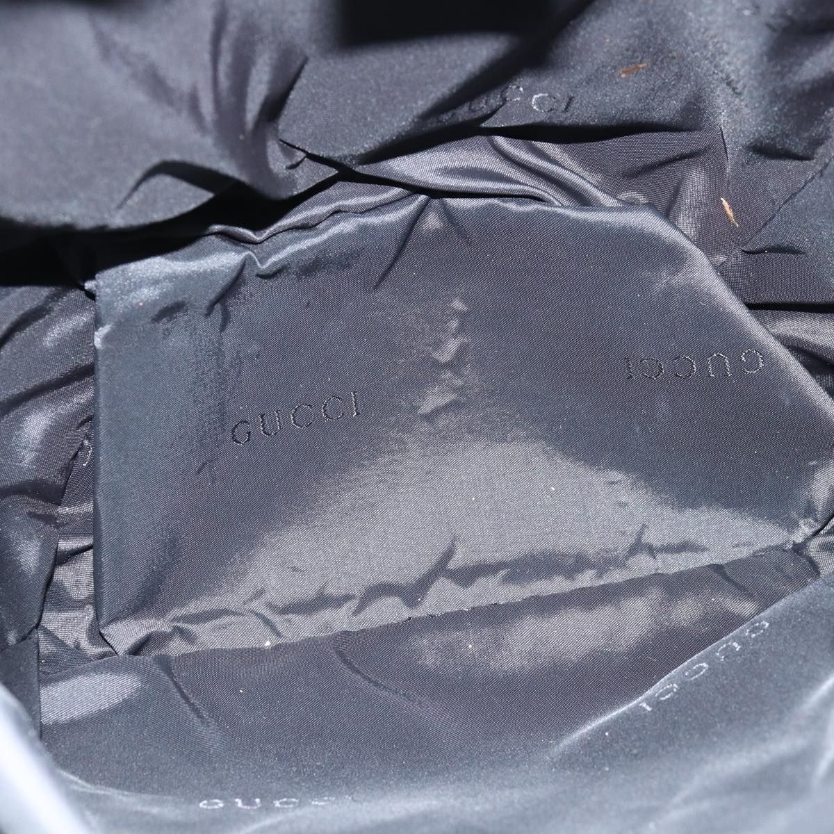 Gucci Backpack Nylon Leather Black