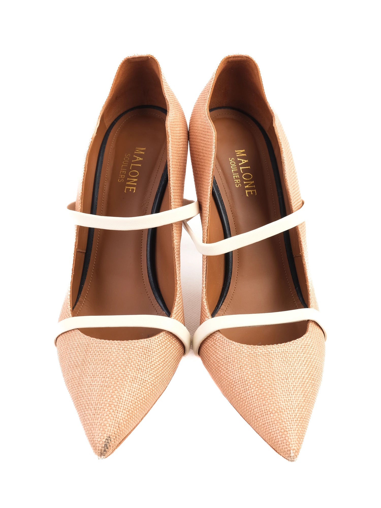 Excellent Condition Orange Leather High-Heeled Shoes Size 39.5