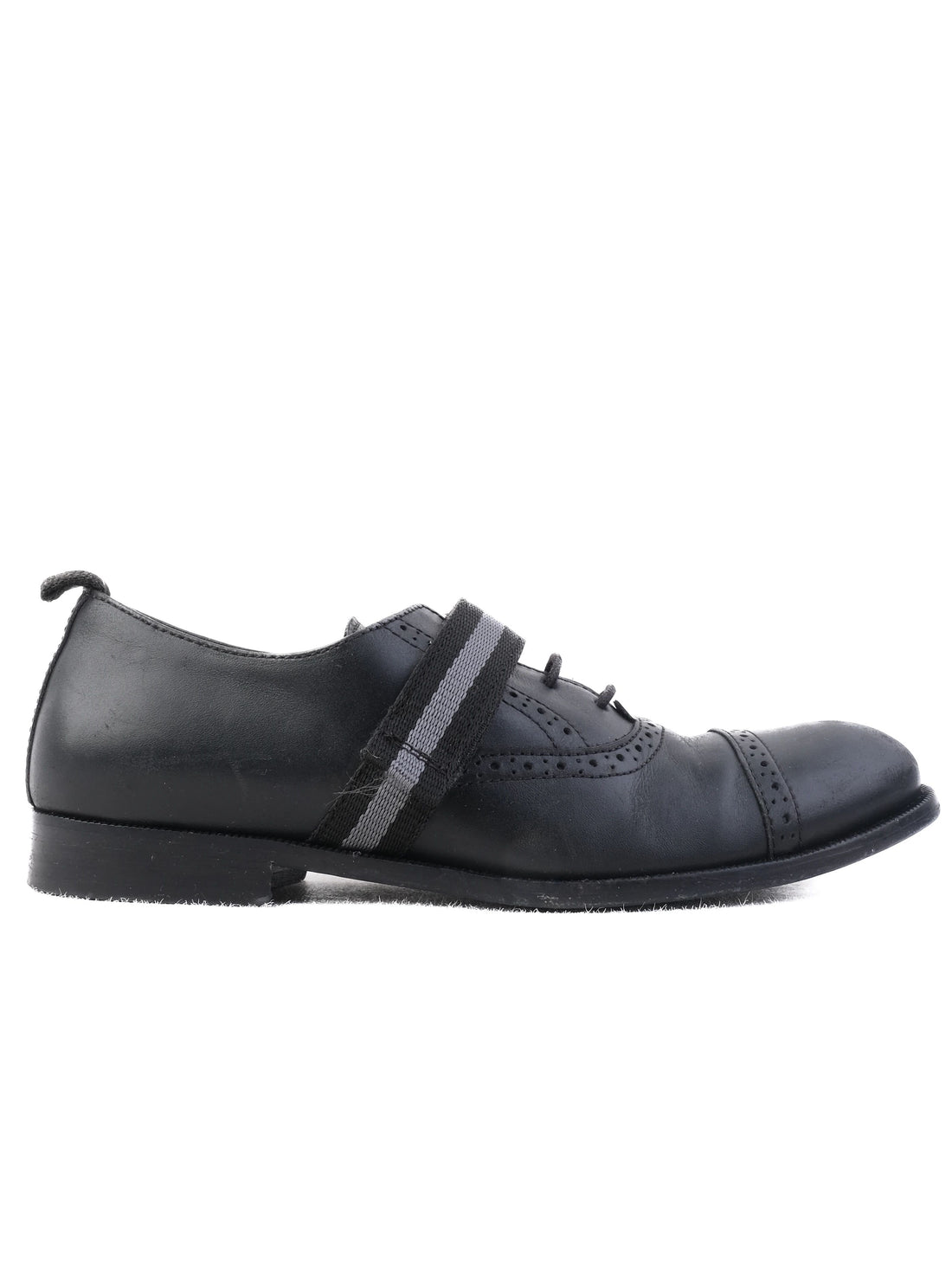 Excellent Missouri Black Leather Brogue Shoes Size 33 for Kids