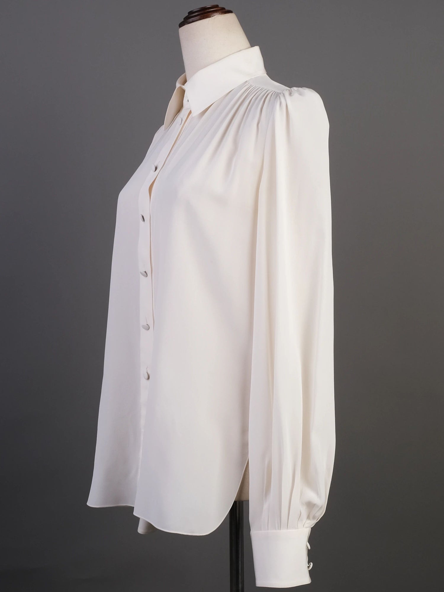 Excellent Dolce Gabbana White Cotton Blouse Women Long Sleeve