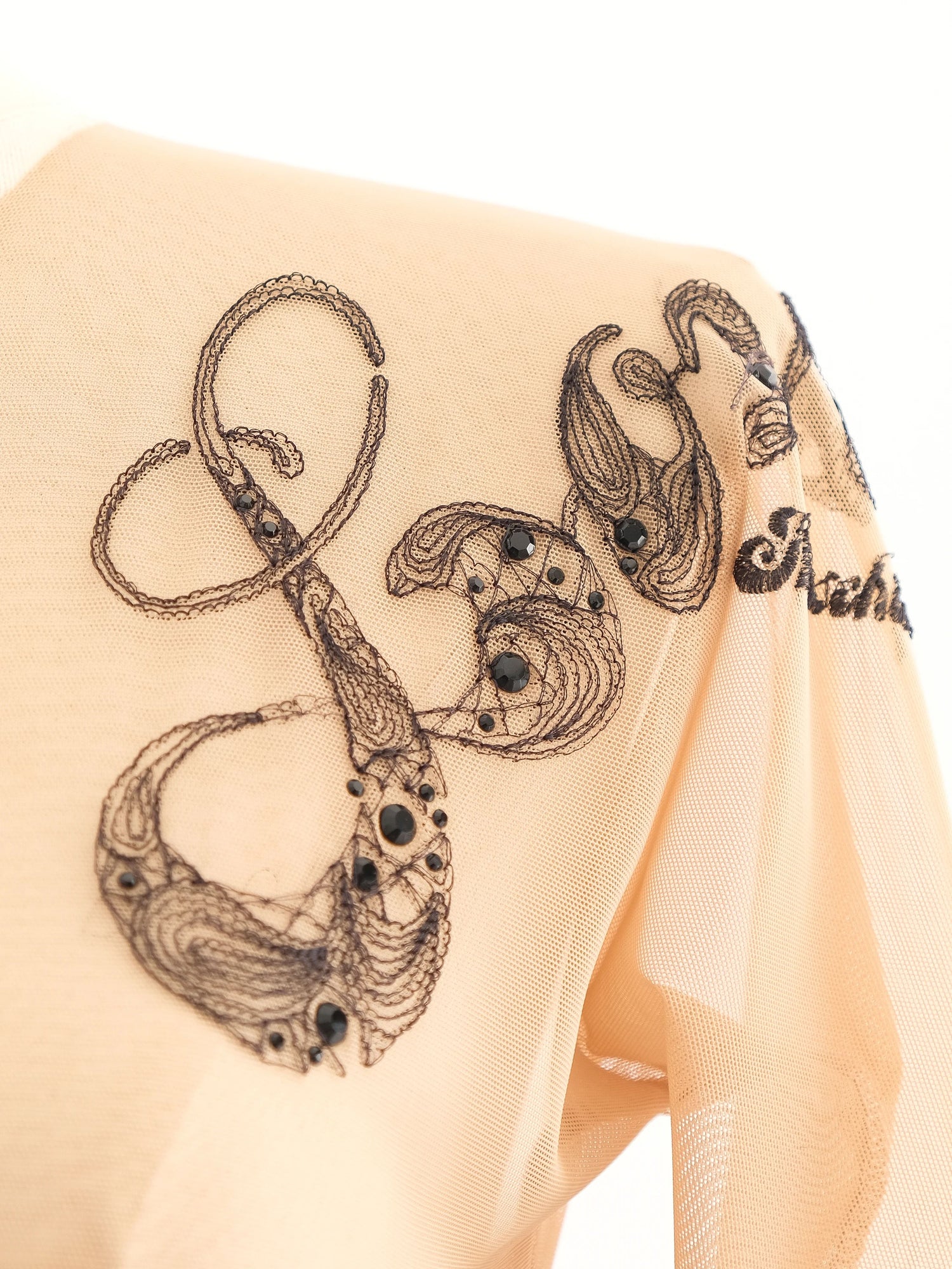 Excellent Love Moschino Dress Beige Top Black Skirt Size M